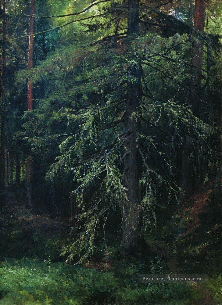 sapin 1 paysage classique Ivan Ivanovitch arbres Peintures à l'huile